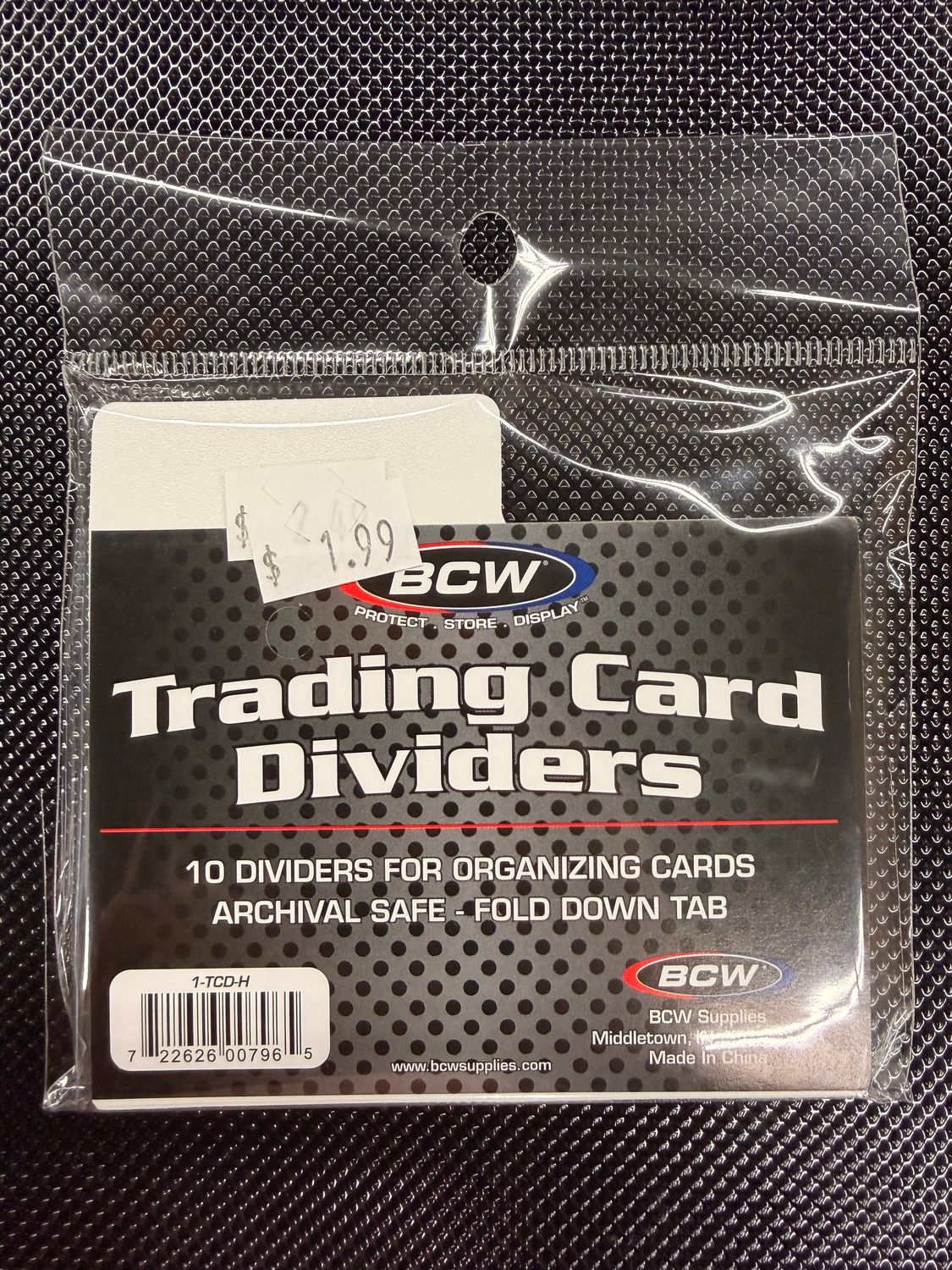 Trading card dividers