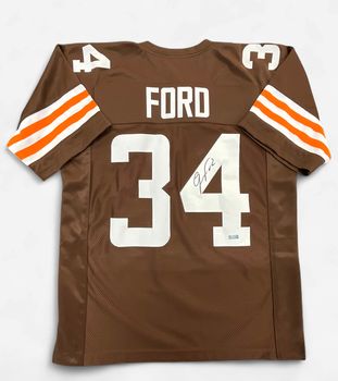 Cleveland Browns Jerome Ford Autographed Jersey Primetime COA