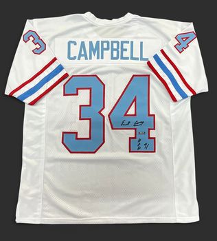 Houston Oilers Earl Campbell Jersey Primetime COA