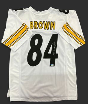 Pittsburgh Steelers Antonio Brown Autographed White Jersey Beckett COA