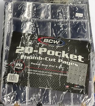 BCW 20-Pocket Thumb-Cut Pages 20 Pages