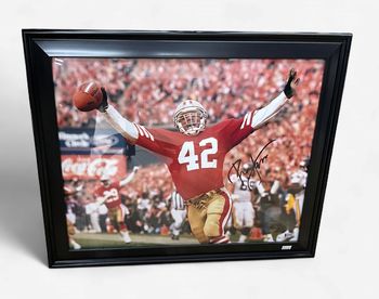 San Francisco 49ers Ronnie Lott Autographed Lithograph Beckett COA