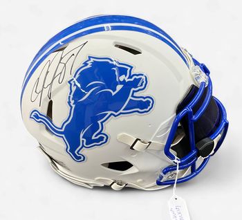 Saquon Barkley Autographed Full Size Detroit Lions Replica Fanatics COA