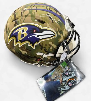 Jamal Lewis Autographed Full Size Baltimore Ravens Replica Radtke COA