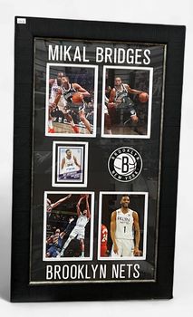Brooklyn Nets Mikal Bridges Framed Photo Collage