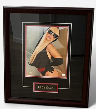 Lady Gaga Autographed Framed Photo JSA COA