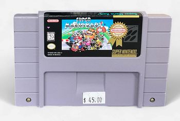 Nintendo SNES Super Mario Cart Game