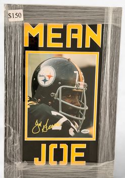 Pittsburgh Steelers “Mean Joe” Greene Autographed Framed Photo