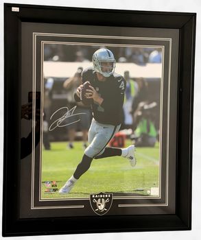 Oakland Raiders Derek Carr Autographed Print Steiner COA