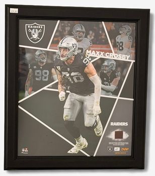 Oakland Raiders Maxx Crosby Framed Collectible Lmtd Edition 65/500 Fanatics COA Oakland Raiders Maxx Crosby Framed Collectible Lmtd Edition 65/500 Fanatics COA