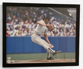NY Yankees Ron Guidry Autographed Print Fanatics COA