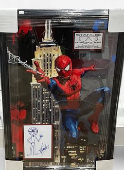 Spider-Man artwork w/ Stan Lee Autographed sketch