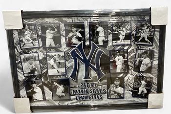 NY Yankees 27 Time World Series Champions framed photo collage