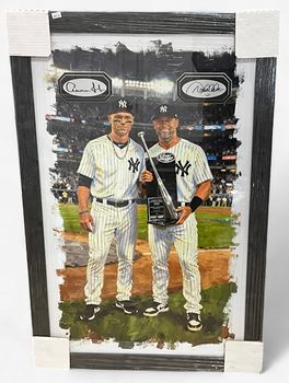 NY Yankees Silver Sliver signed framed print