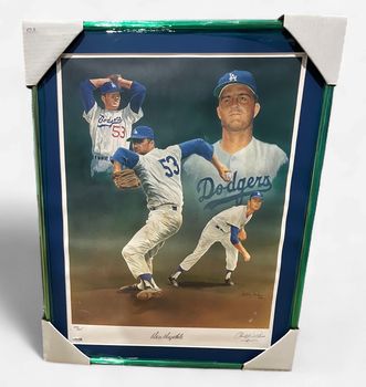 LA Dodgers Don Drysdale Autographed Collage JSA COA