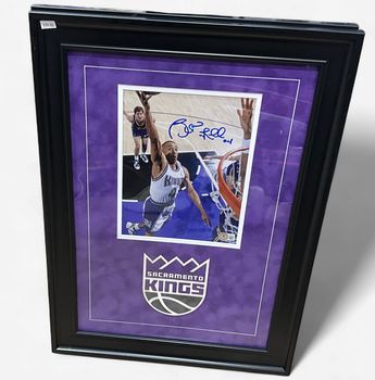Sacramento Kings Spud Webb Autographed framed Photo Beckett COA
