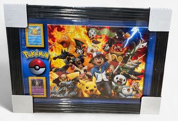 Pokémon with Psyduck and Mimikyu cards framed print