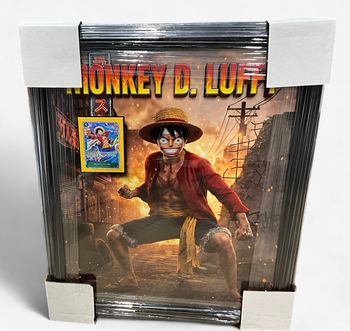 Monkey D. Luffy with Supernovas/Straw Hat Crew card framed print
