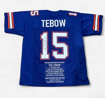 Tim Tebow 8/35 Gator Legends Signed Jersey -Player Worn