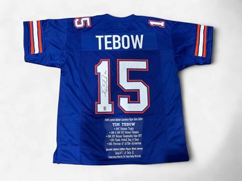 Tim Tebow 7/35 Gator Legends Signed Jersey -Player Worn