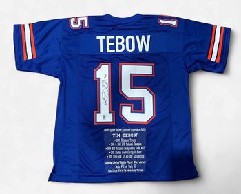 Tim Tebow 3/35 Gator Legends Signed Jersey -Player Worn
