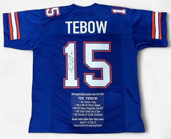 Tim Tebow 2/35 Gator Legends Signed Jersey -Player Worn