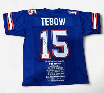 Tim Tebow 9/35 Gator Legends Signed Jersey -Player Worn