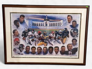 Ultimate Running Backs Signed Lithograph Print w/ Autos 10/25