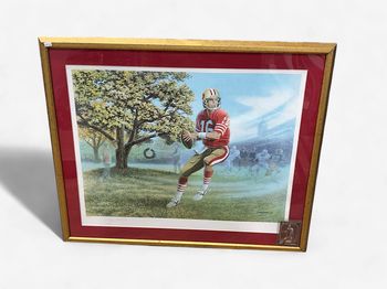 San Francisco 49ers Joe Montana Artwork with card