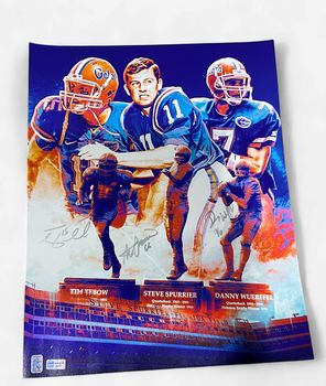 3X Heisman Signed 16 X 20 Poster (Silver)