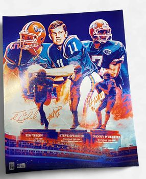 3X Heisman Signed 16 x 20 Poster (Orange)