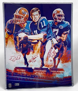 3X Heisman Signed 16 X 20 Poster (Red)