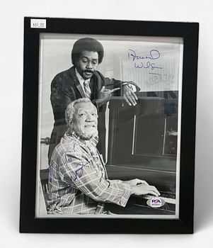 Sanford & Son Redd Foxx/Demond Wilson Autographed Photo PSA COA