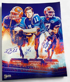 3X Heisman Signed 16 x 20 Poster (Blue)