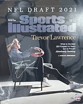 Trevor Lawrence Autographed NFL Draft 2021 SI Cover Photo Fanatics COA