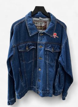 Vintage Crown Royal Dark Denim Jacket Sz XL