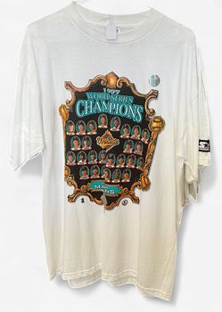 Vintage White  1997 World Series Champions Florida Marlins Sz L
