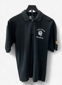 Vintage Black Florida Marlins World Champions Polo Shirt Sz L