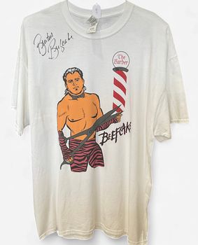 Vintage White  WWF Brutus “The Barber” Beefcake T-shirt  Sz XL