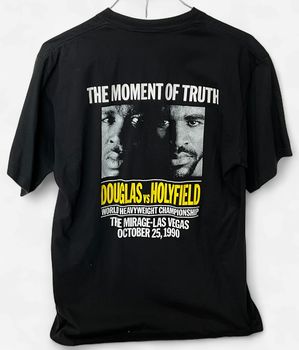 Vintage Douglas vs. Holyfield Black T-shirt Sz XL