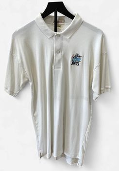 Vintage White 1993 Florida Marlins Inaugural Polo Sz L
