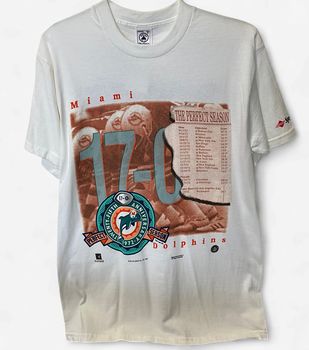 Vintage Miami Dolphins Perfect Season White T-shirt Sz M