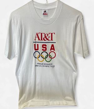Vintage AT&T USA 1992  Olympic White T-shirt Sz L