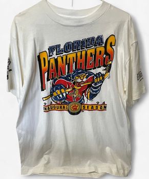 Vintage Florida Panthers Inaugural Season 93/94 White T-shirt  Sz XL