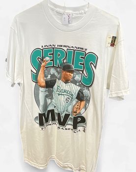 Vintage Livan Hernandez Series MVP Florida Baseball White T-shirt