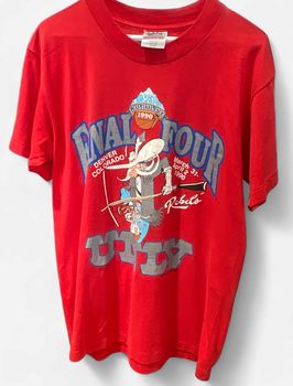 Vintage NCAA 1990 Final Four UNLV Red T-shirt Sz L
