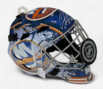 NY Islanders Ilya Sorokin Autographed NHL Helmet Beckett COA