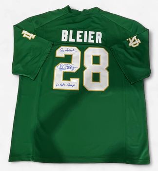Notre Dame Rocky Bleier Autographed Jersey (Green) JSA COA