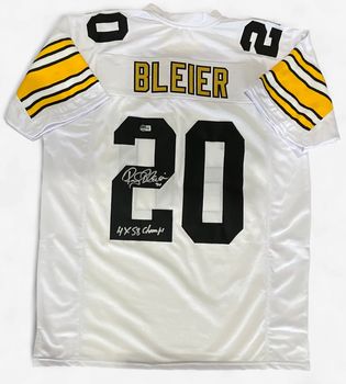 Pittsburgh Steelers Rocky Bleier (White) Autographed Jersey Beckett COA