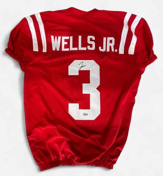 Ole Miss Rebels Antwane Wells Jr. Autographed Jersey Beckett COA